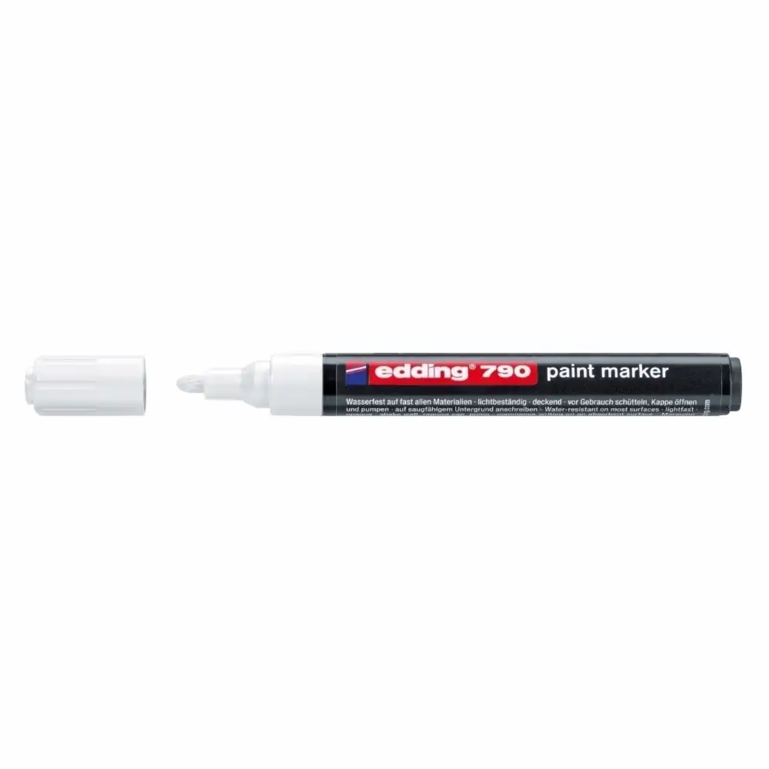 Marker permanent cu vopsea Edding 790, alb
