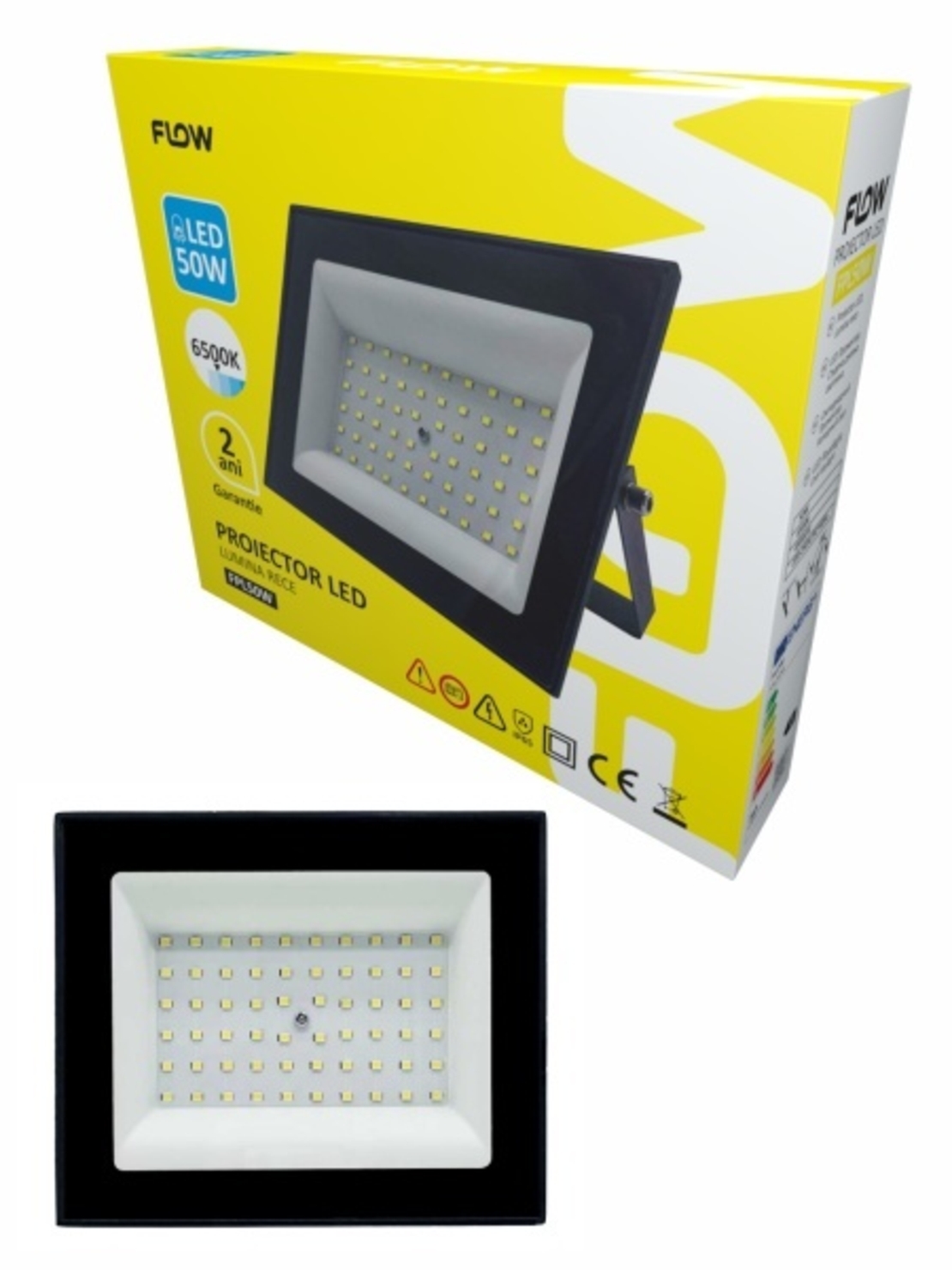Proiector LED 50W 6500K lumina rece FLOW FPL50W