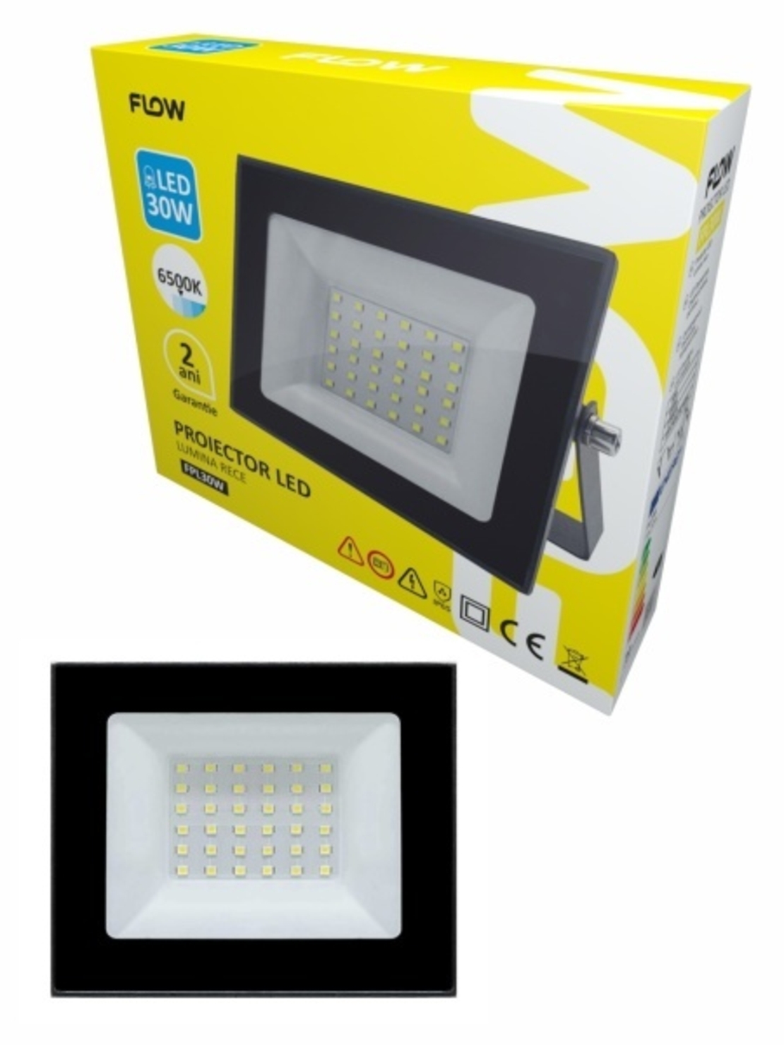 Proiector LED 30W 6500K lumina rece FLOW FPL30W