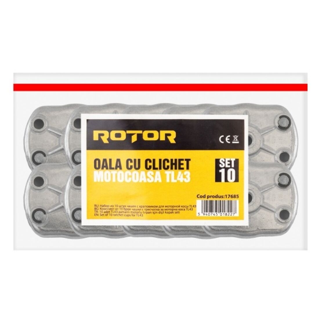 Set 10 bucati oala cu clichet motocoasa TL43 ROTOR( 4 lei pret/buc)
