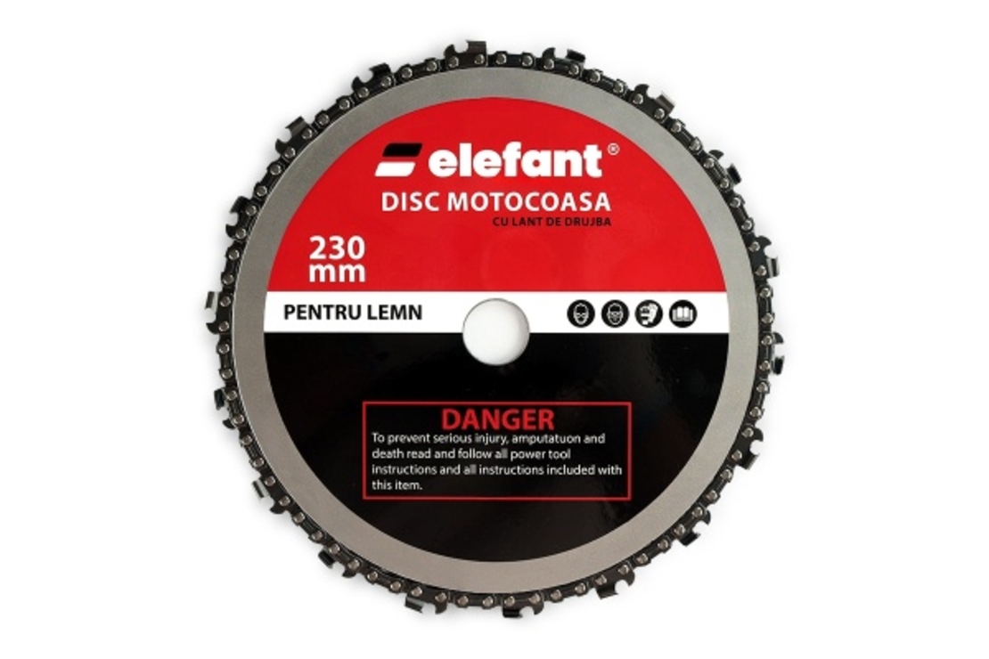 Disc motocoasa cu lant de drujba 230x25.4 mm ELEFANT