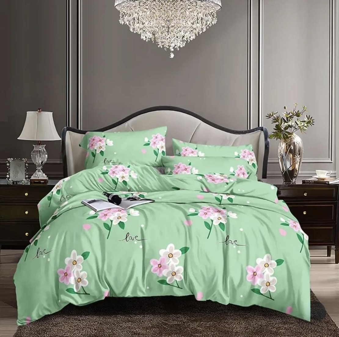 Lenjerie Bumbac Satinat - 4 Piese OFERTA TRIO.