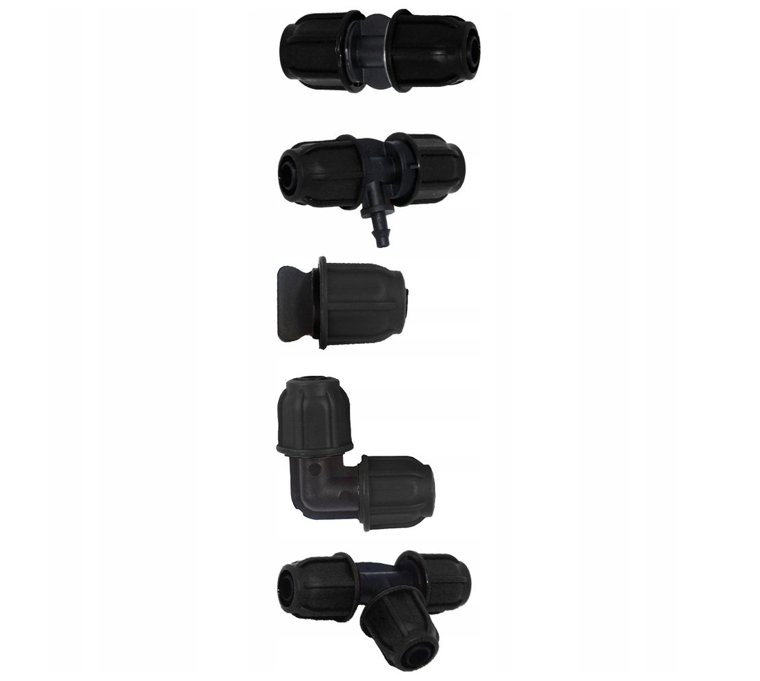 Set irigare gradina cu aspersoare si furtun PVC 20 metri, 10 aspersoare, negru