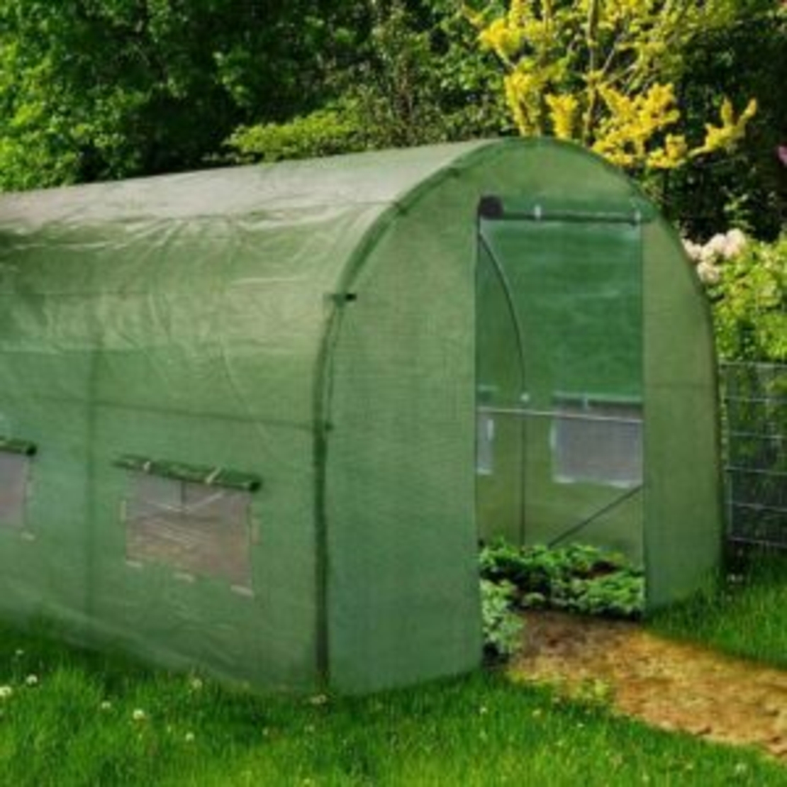 Folie pentru sera de gradina, 8×3 m, material PE 140 g/m, rezistenta la UV4, verde transparent