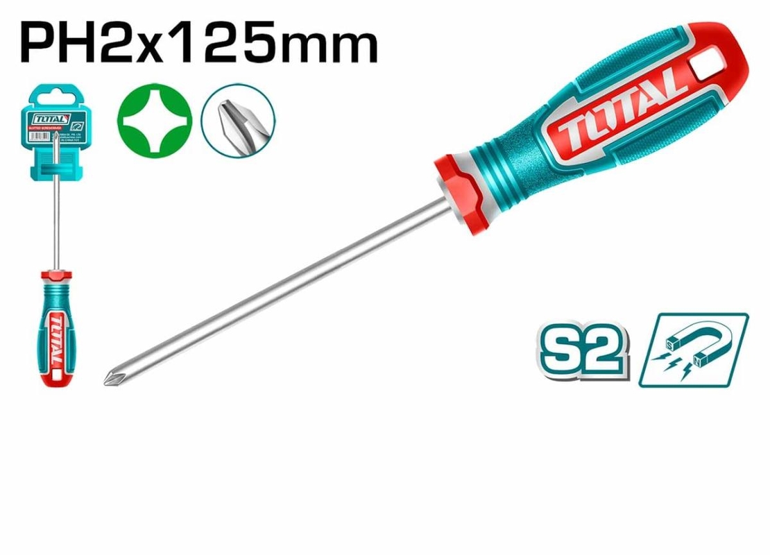 TOTAL - SURUBELNITA PHILLIPS- PH2 - 6.0MM - 125MM -(INDUSTRIAL)