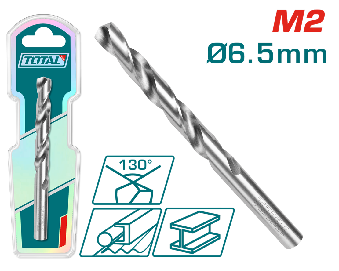 TOTAL - BURGHIU PENTRU METAL M2 HSS - 6.5MM (INDUSTRIAL)