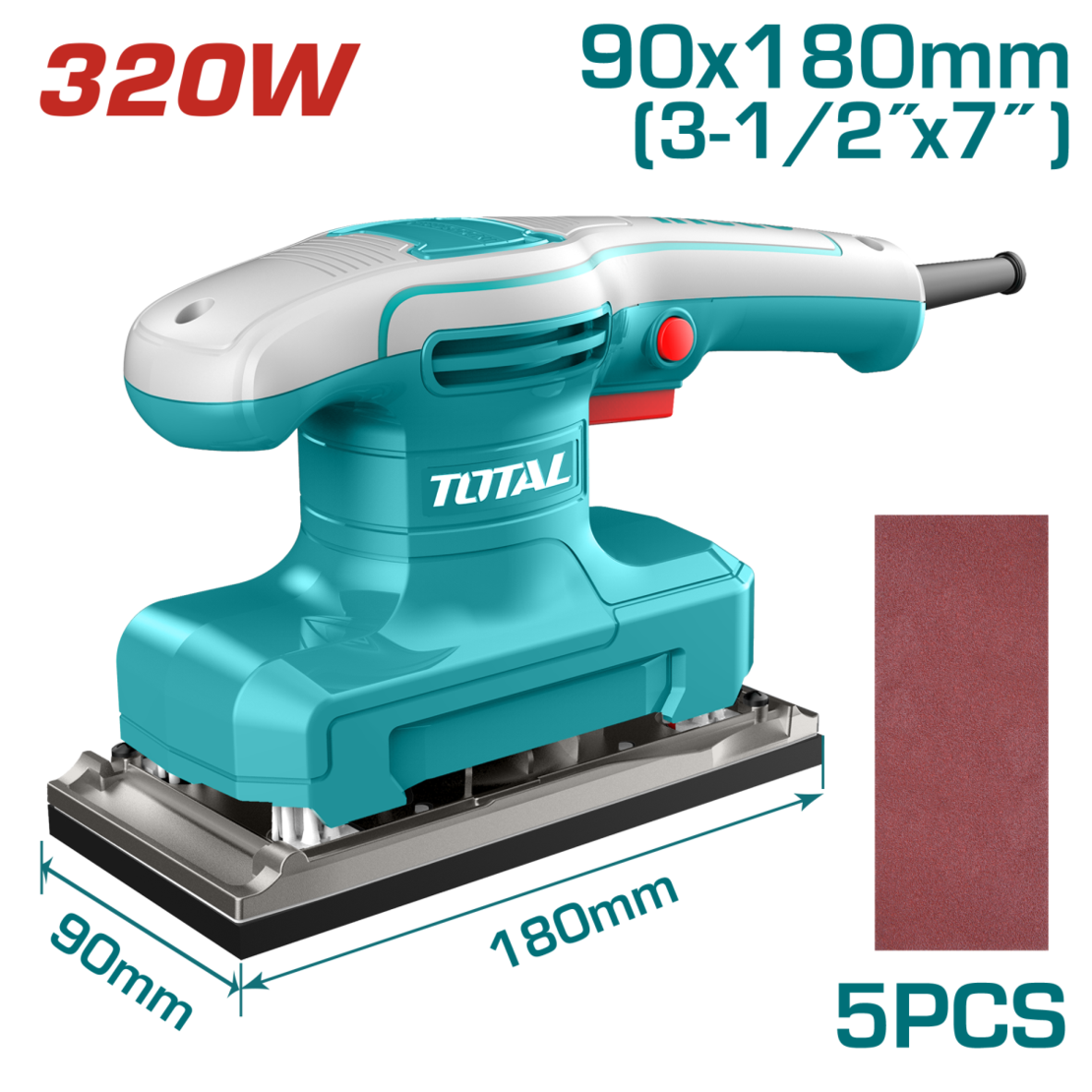 TOTAL - MASINA DE SLEFUIT 90X180MM - 320W