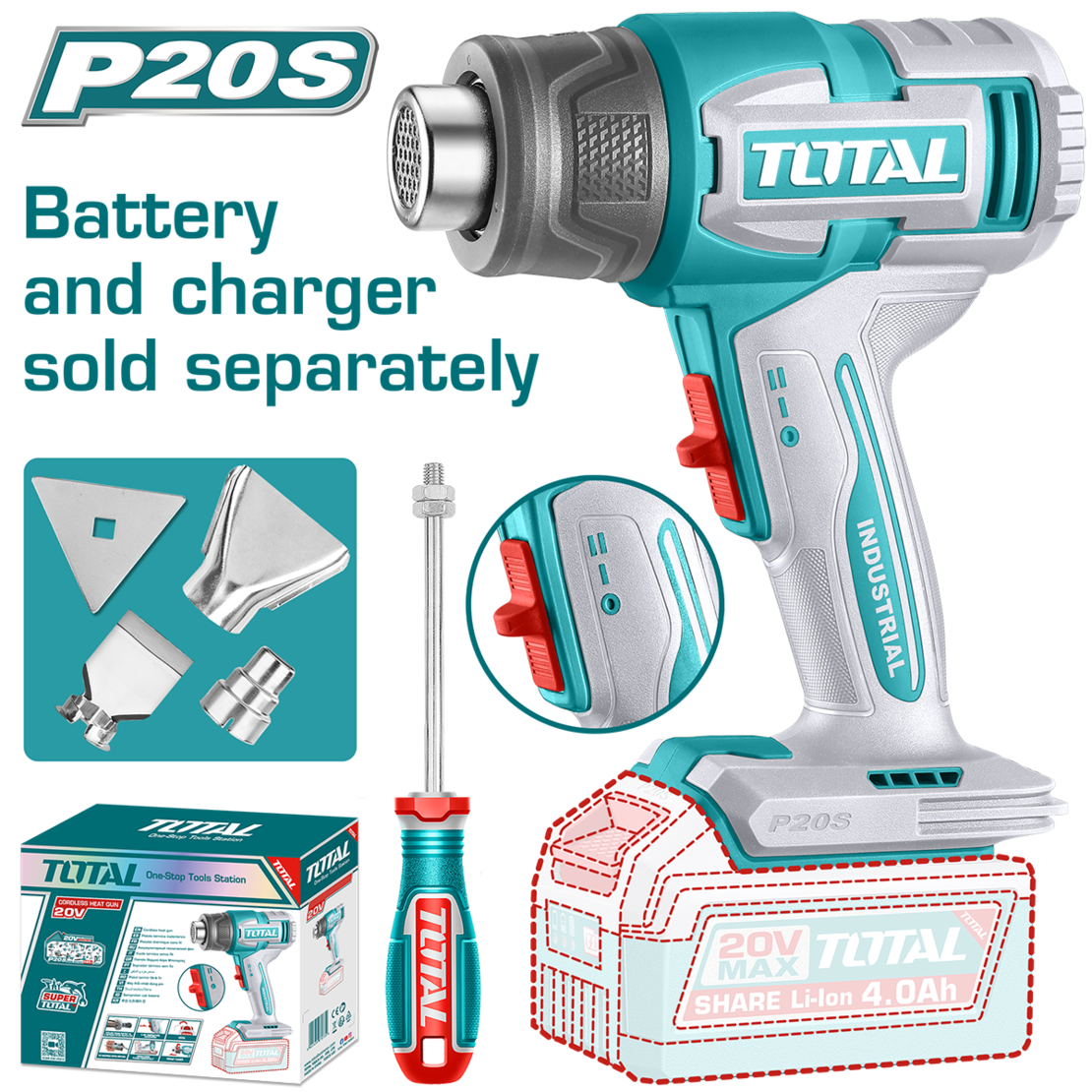 TOTAL - FEON INDUSTRIAL - 20V (NU INCLUDE ACUMULATOR)