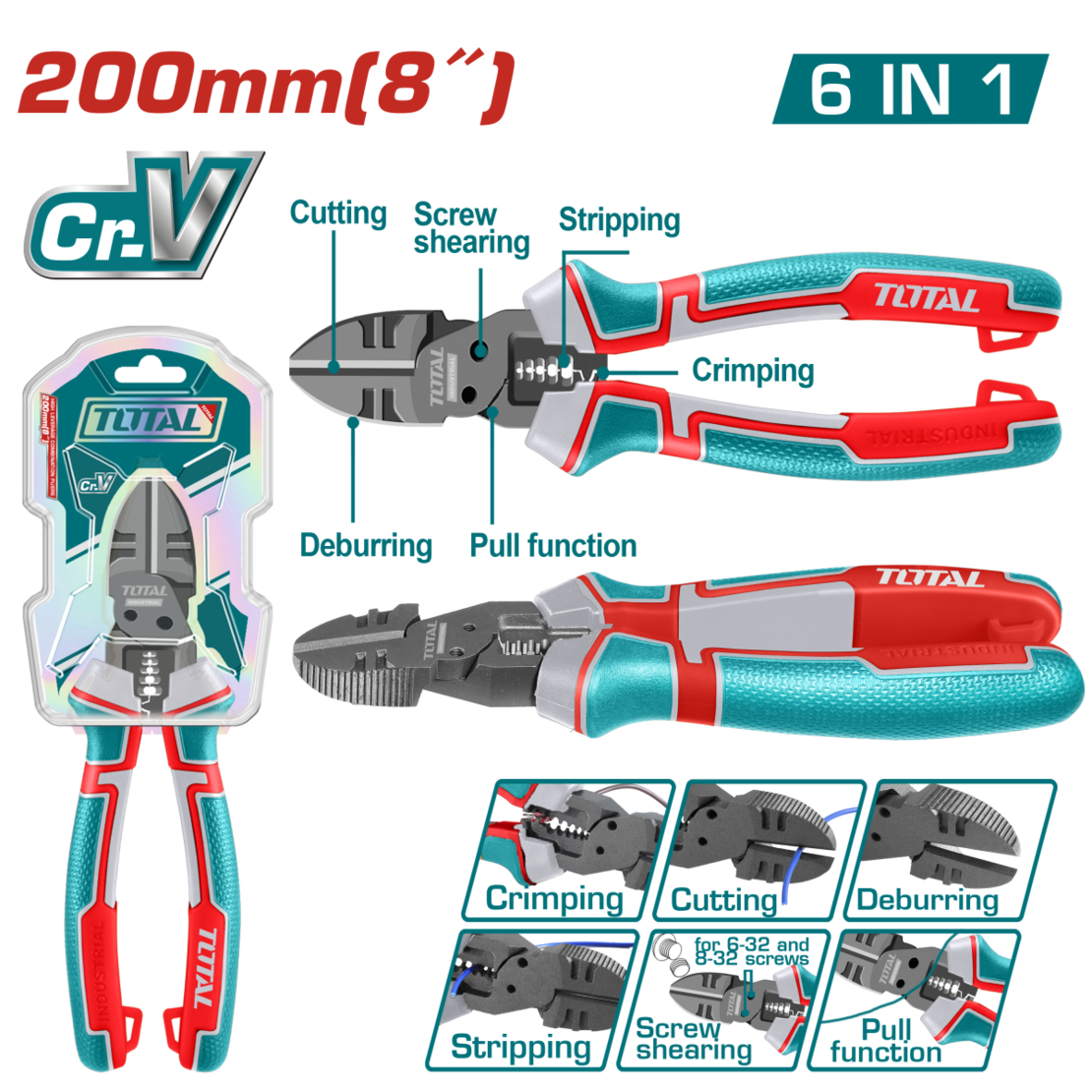 TOTAL - CLESTE MULTIFUNCTIONAL - 6 IN 1 (INDUSTRIAL)