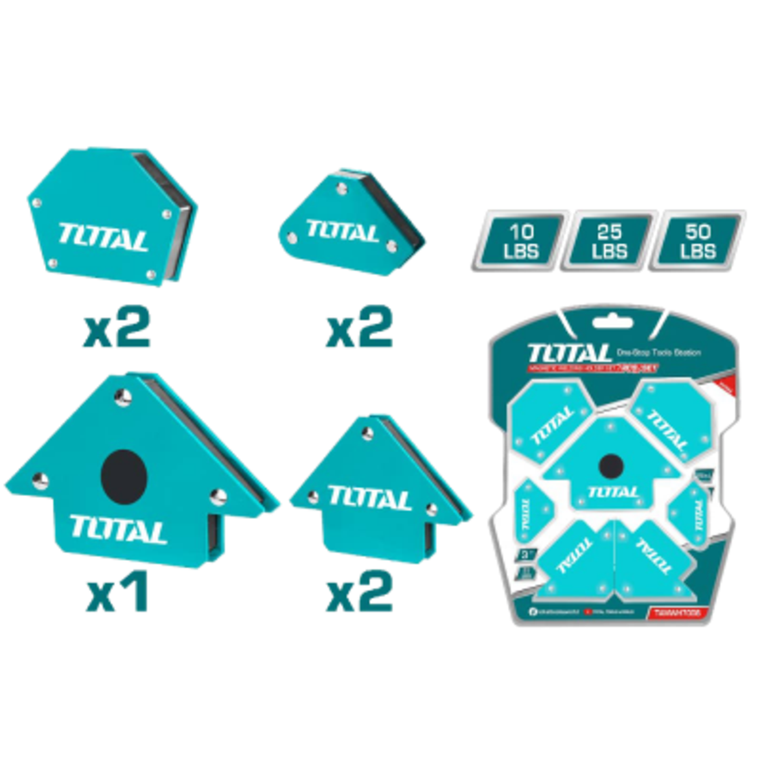 TOTAL - SET 7 COLTARE MAGNETICE PENTRU SUDURA