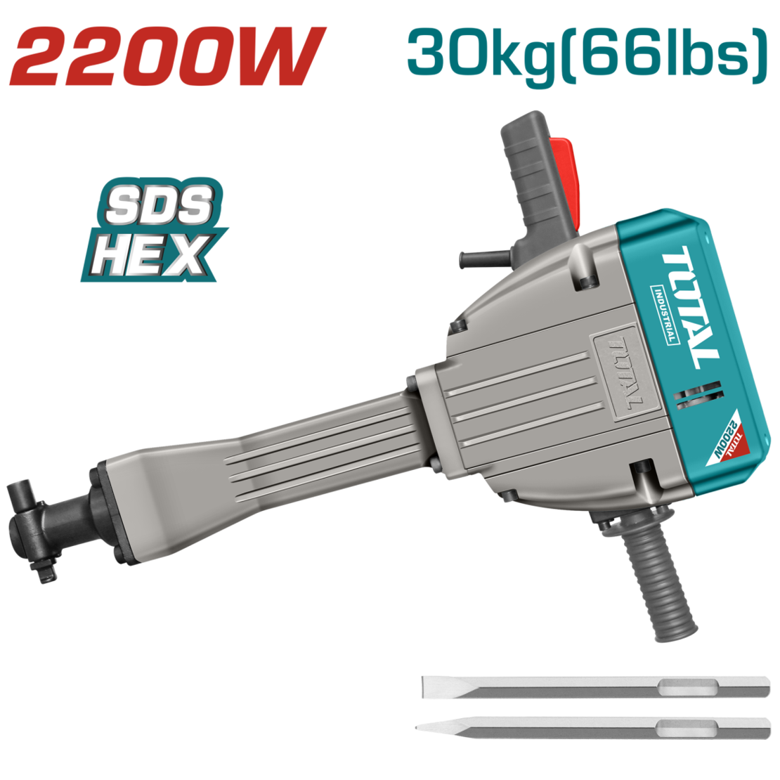 TOTAL - CIOCAN DEMOLATOR - 75J - 2200W (INDUSTRIAL)