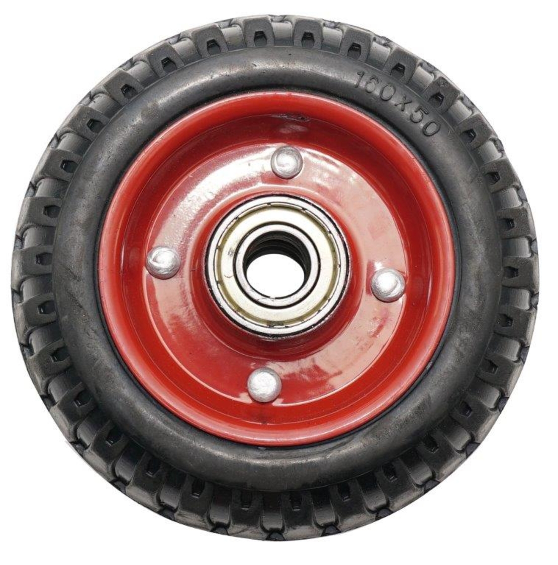 Roata carucior - medie - cauciuc brut striat - rulment - 160x50 (6