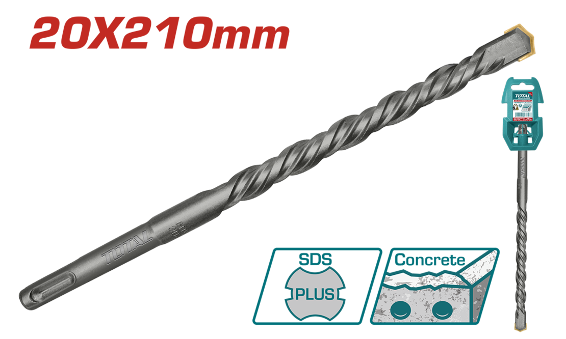 TOTAL - BURGHIU SDS PLUS - 20X210MM (INDUSTRIAL)