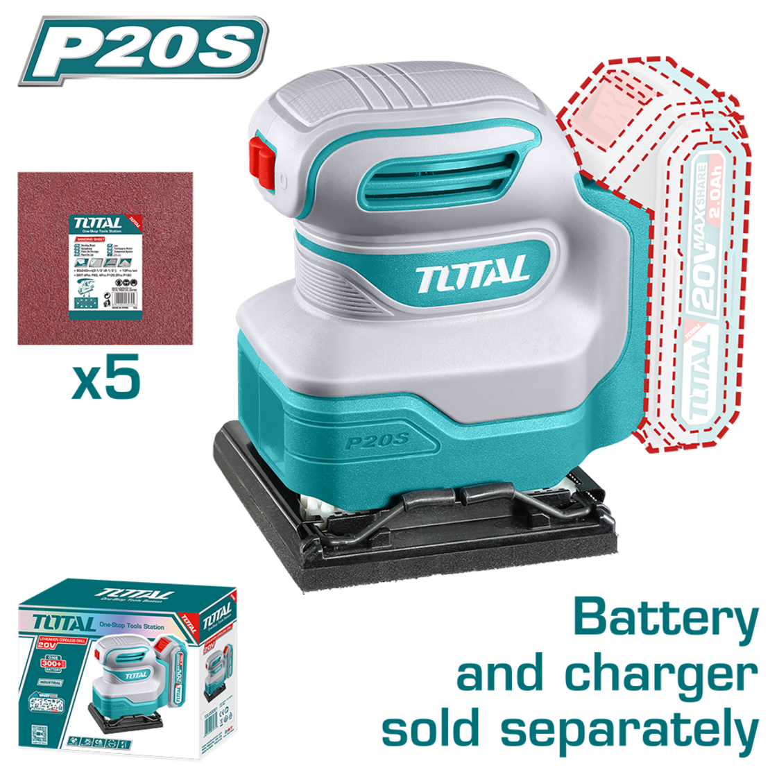 TOTAL - SLEFUITOR - 20V (NU INCLUDE ACUMULATOR SI INCARCATOR)