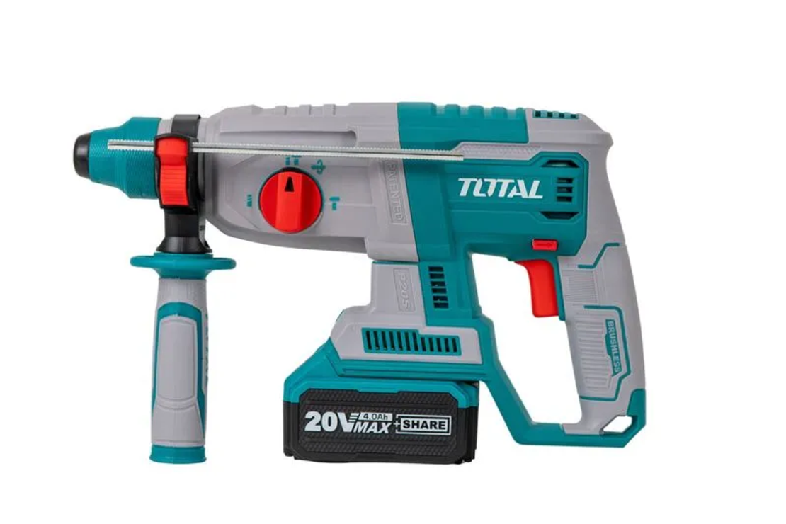 TOTAL - CIOCAN ROTOPERCUTOR -2,5J 20V LI-ION (INCLUDE ACUMULATOR SI INCARCATOR)