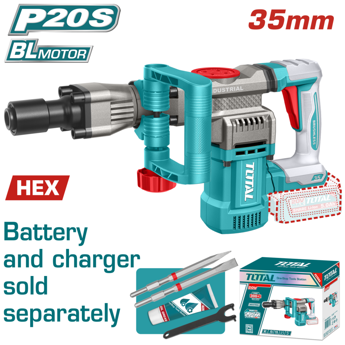 TOTAL - CIOCAN DEMOLATOR - 16J - 20V (NU INCLUDE ACUMULATOR)