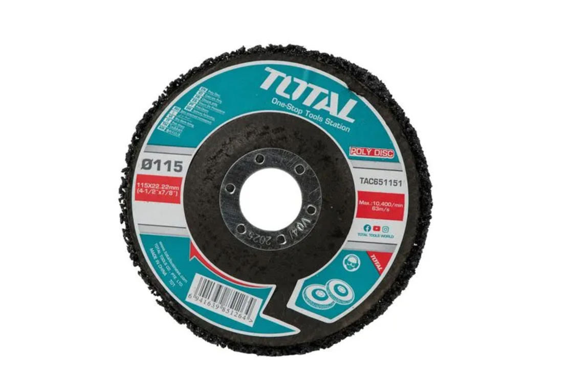 TOTAL - DISC CURATARE RUGINA SI VOPSEA 115MMX22.22MM