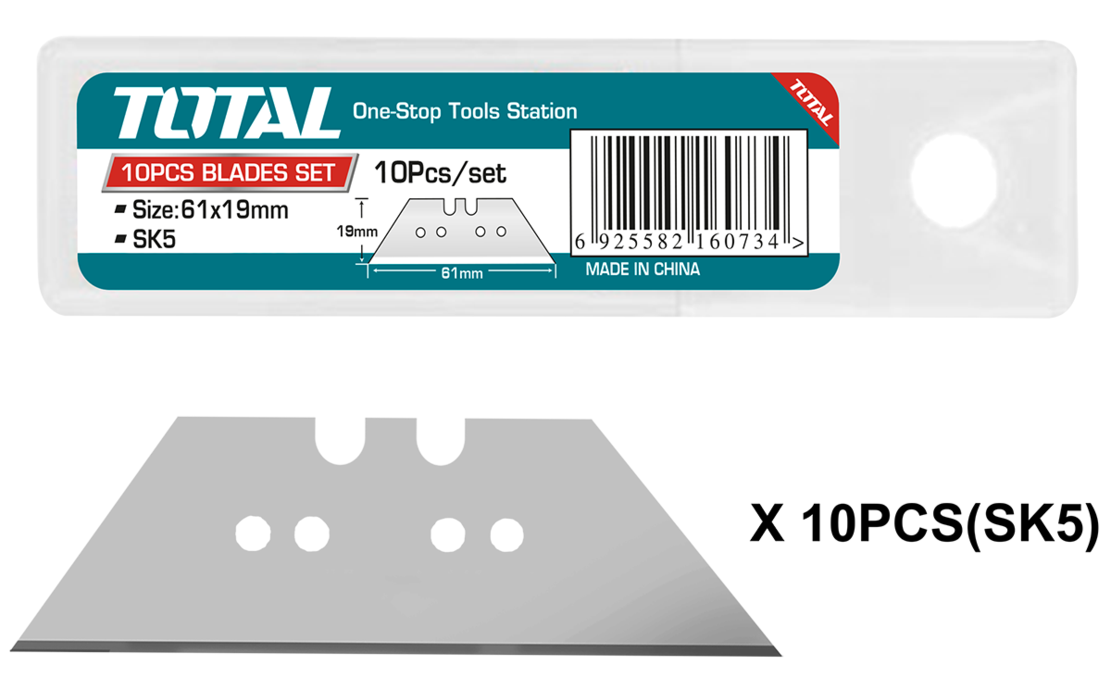 TOTAL - SET LAME CUTTER 61MMX19MM - 10BUC