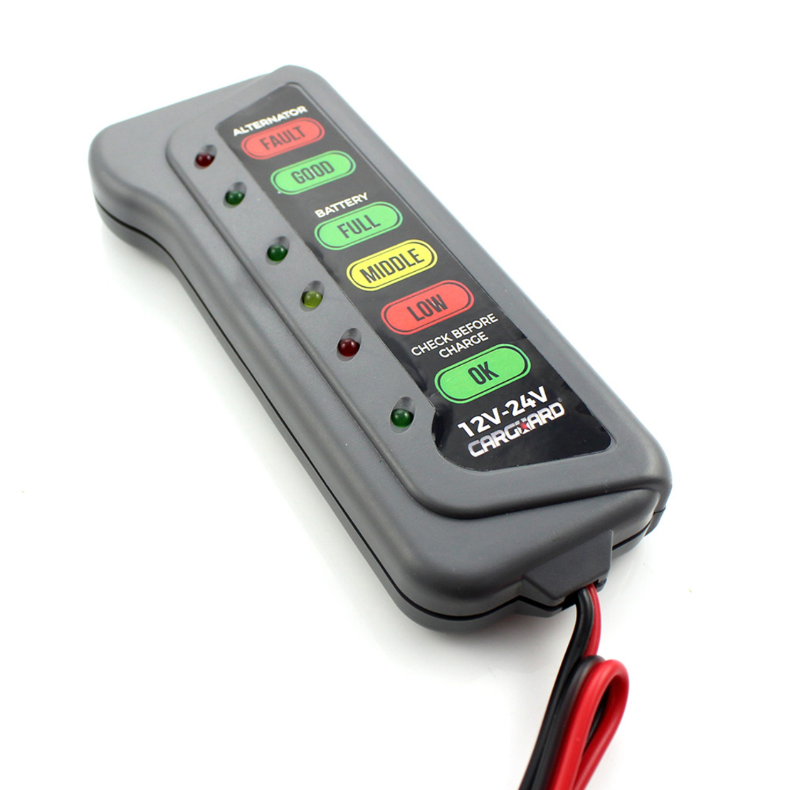 Tester pentru baterie si alternator / 12V – 24V / cu indicatori LED - CARGUARD