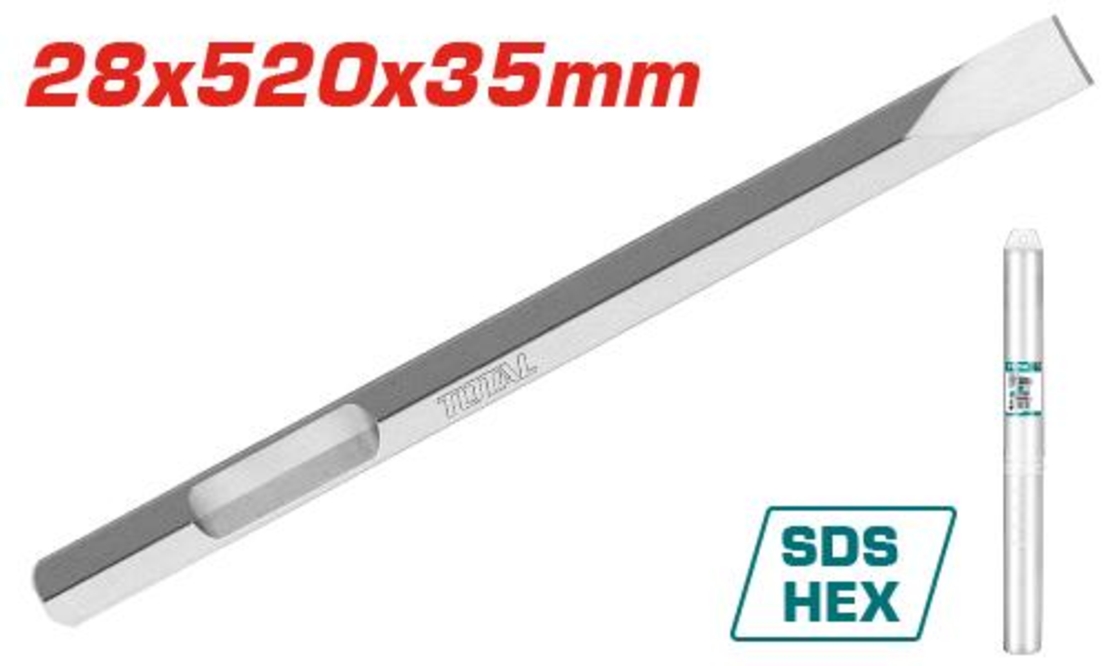 TOTAL - DALTA PRINDERE HEX - 28X35X520MM