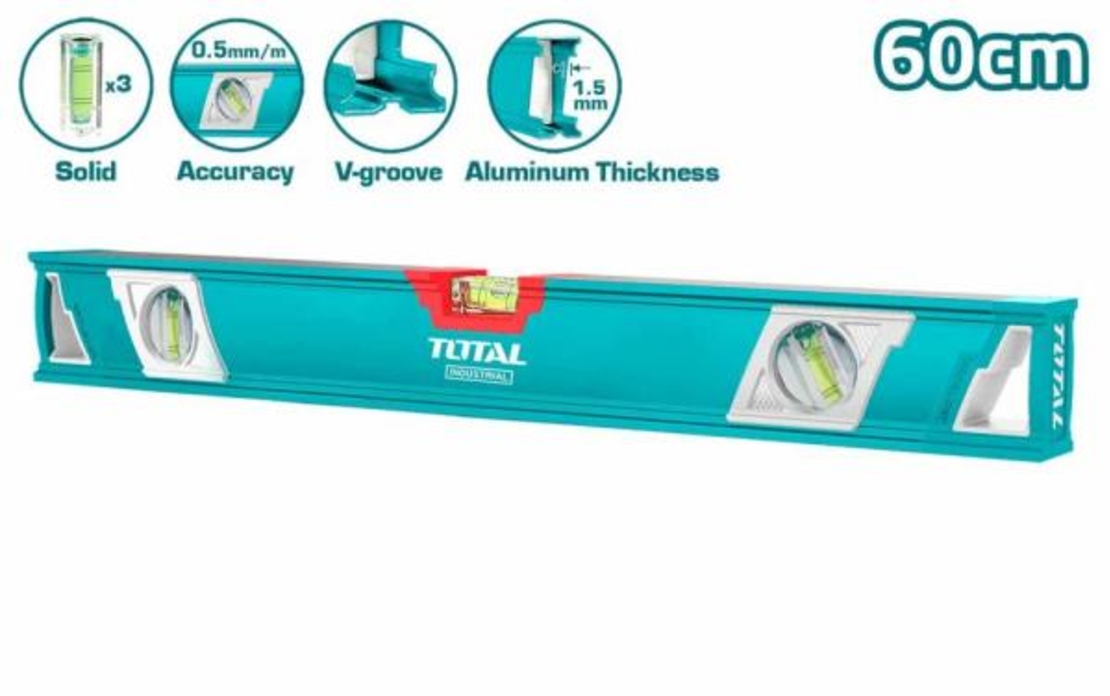 TOTAL - NIVELA CU BULA - 60CM - PRECIZIE 0.5MM (INDUSTRIAL)