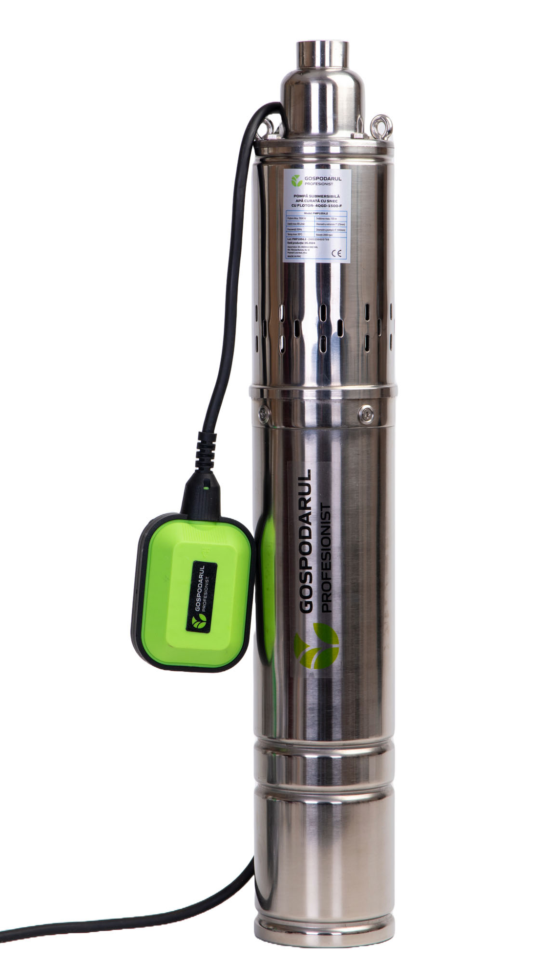 GP - POMPĂ SUBMERSIBILĂ-APĂ CURATĂ-CU SNEC-CU FLOTOR- 4QGD-1500-F