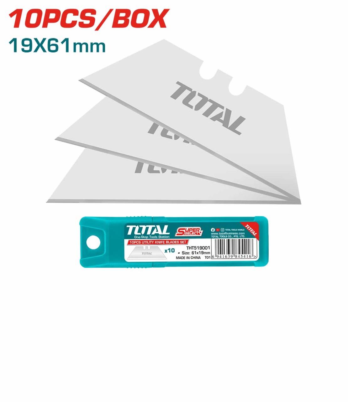 TOTAL - SET LAME CUTTER 61MMx19MM - 10BUC