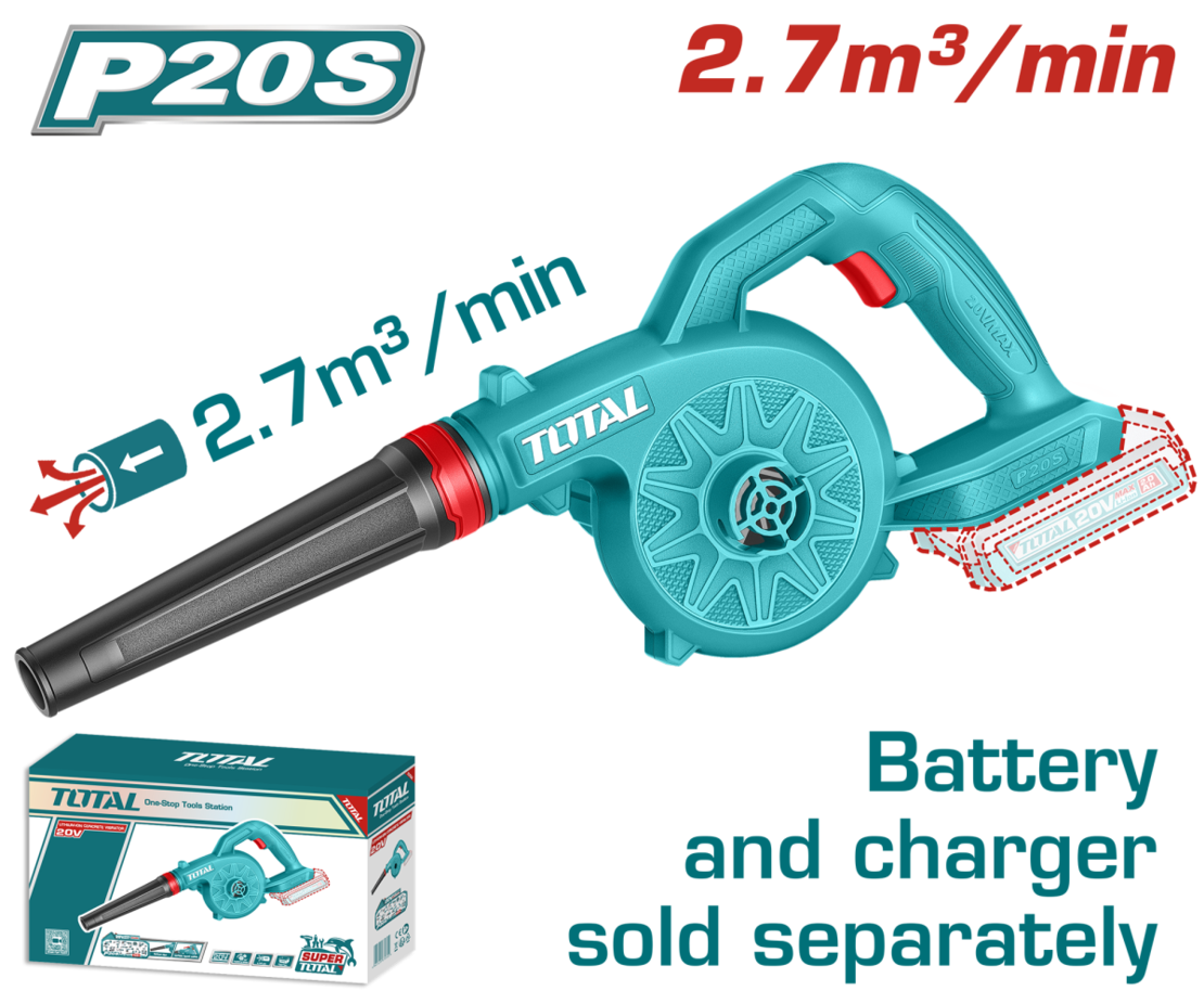 TOTAL - SUFLANTA - 2.7M3/MIN - LI-ION - 20V (NU INCLUDE ACUMULATOR SI INCARCATOR)