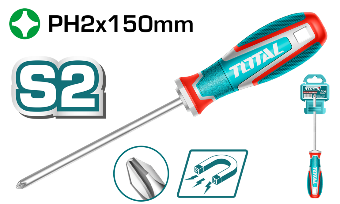 TOTAL - SURUBELNITA PHILLIPS- PH2 - 6.0MM - 150MM - S2 (INDUSTRIAL)