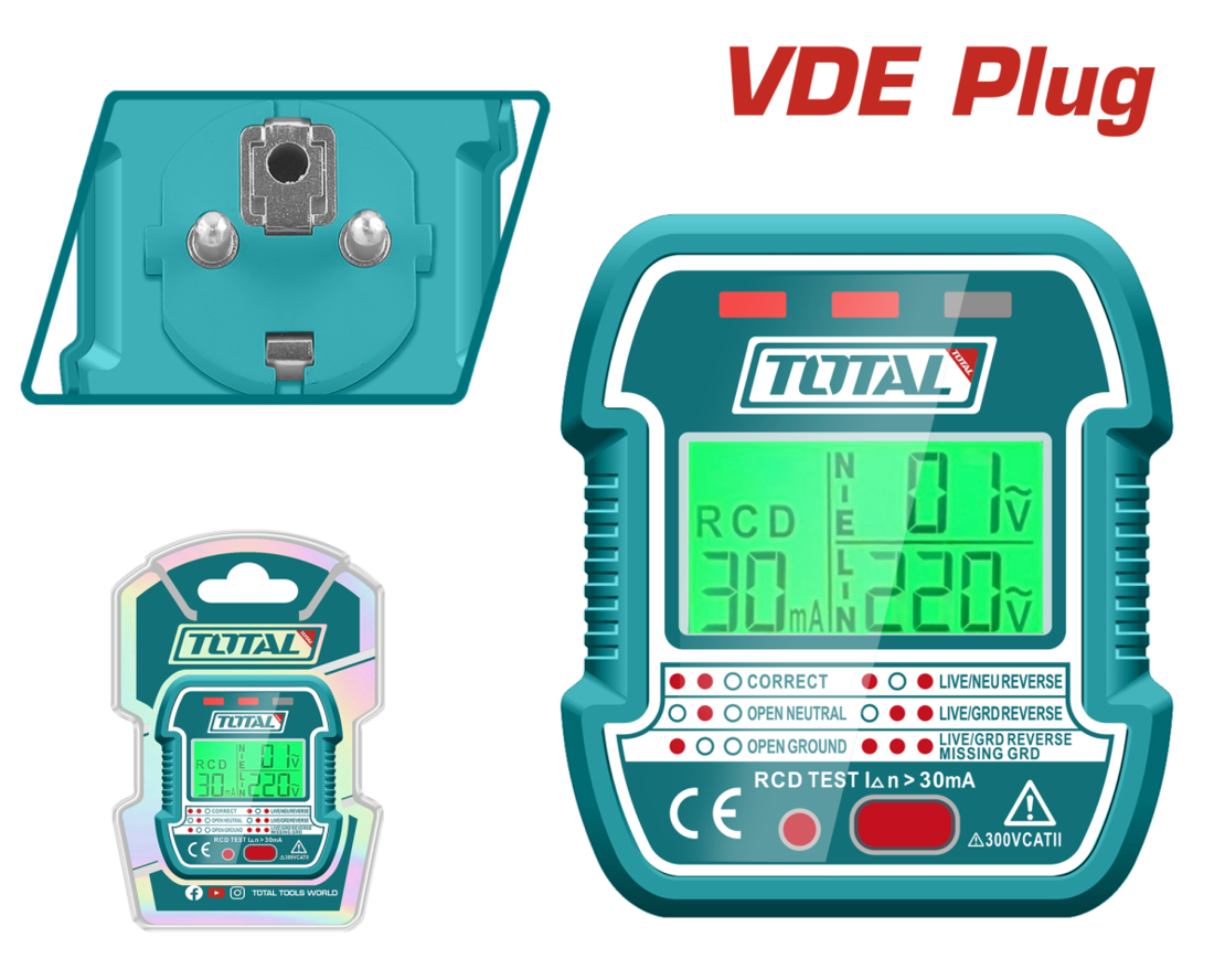 TOTAL - STECHER TESTER VDE, ECRAN LCD
