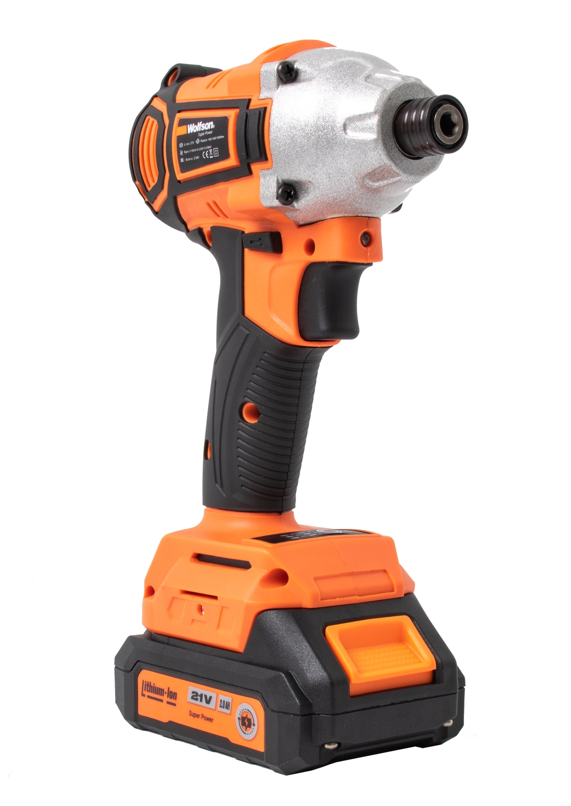 WOLFSON - MASINA DE INSURUBAT CU IMPACT CU ACUMULATOR 21V-2.0AH LI-ION (2 ACUMULATORI) - HEX 1/4