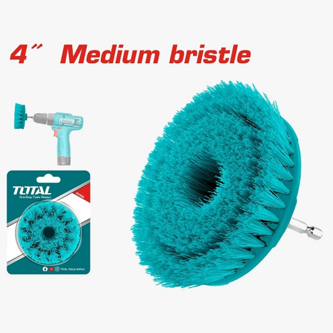 TOTAL - PERIE DURITATE MEDIE 4'' PENTRU PARDOSELI, GRESIE, FAIANTA