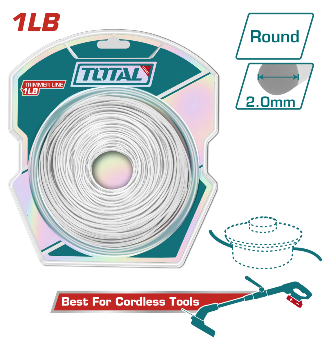 TOTAL - FIR TAIETOR ROTUND 2.0MM PENTRU MOTOCOASA
