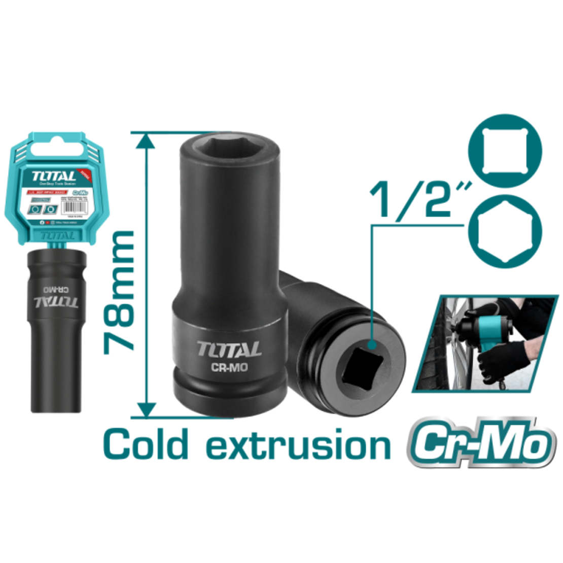 TOTAL - CHEIE TUBULARA DE IMPACT - 21X78MM