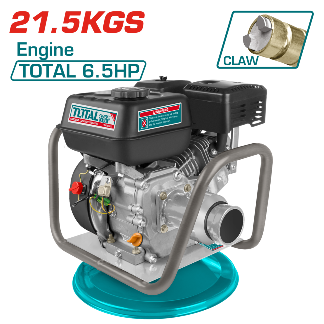 TOTAL - VIBRATOR DE BETON PE BENZINA - 4800W