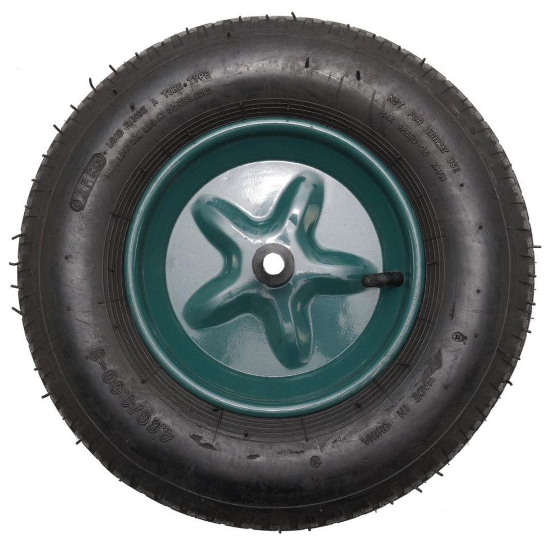 Roata roaba - TT - pentru ax 14mm - mixt - 4.00-8 4PR