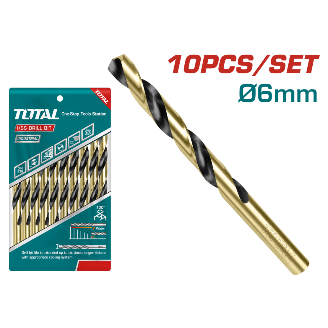 TOTAL - BURGHIU PENTRU METAL HSS - 6MM