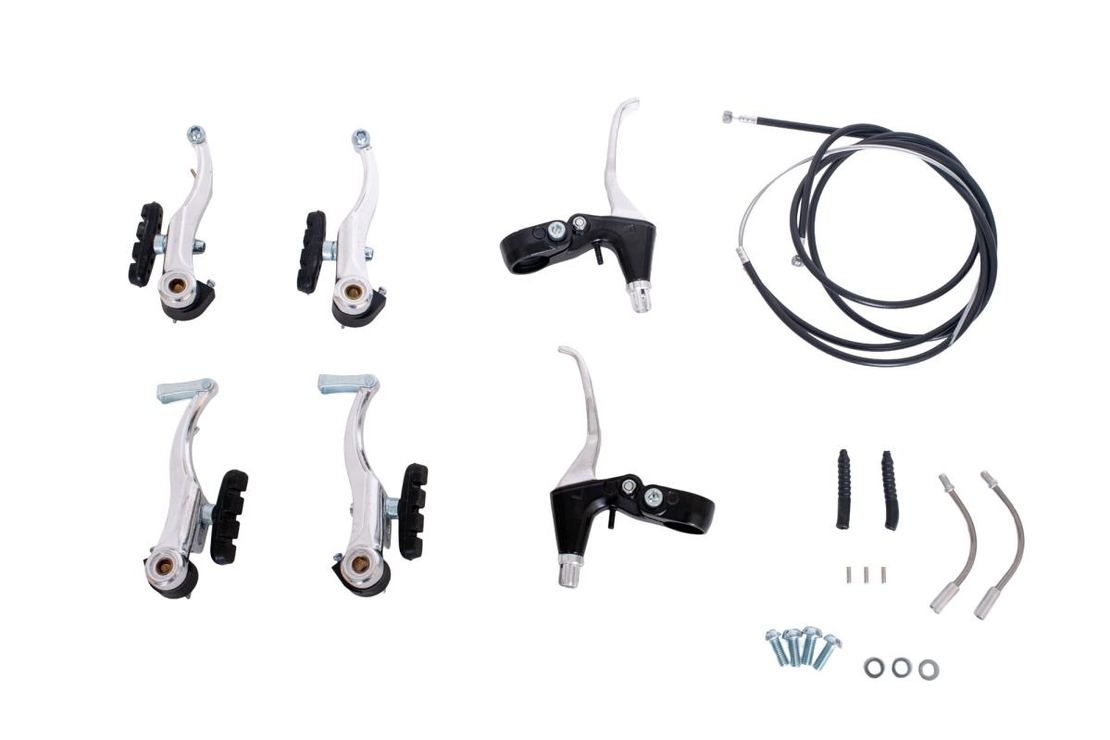 SET COMPLET FRANA V-BRAKE - MANETE ALUMINIU