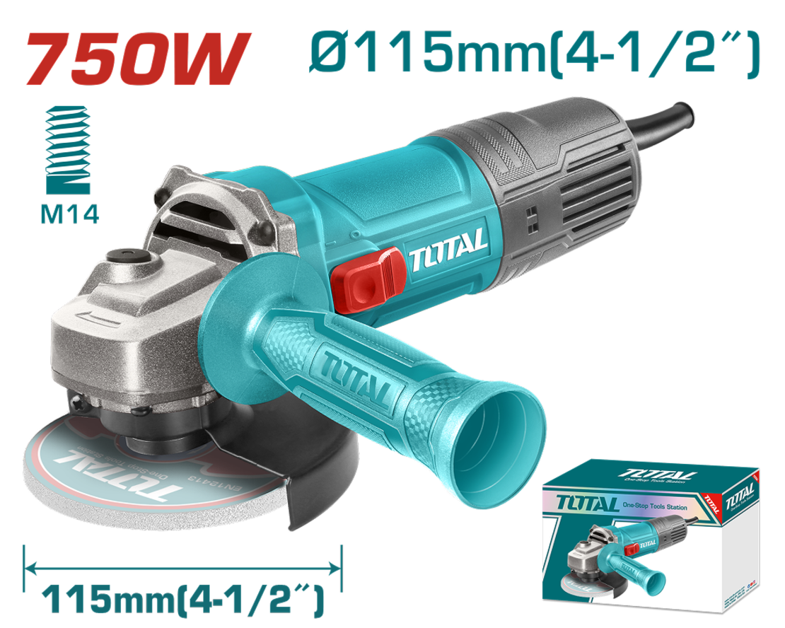 TOTAL - POLIZOR UNGHIULAR - 115MM - 750W (INDUSTRIAL)