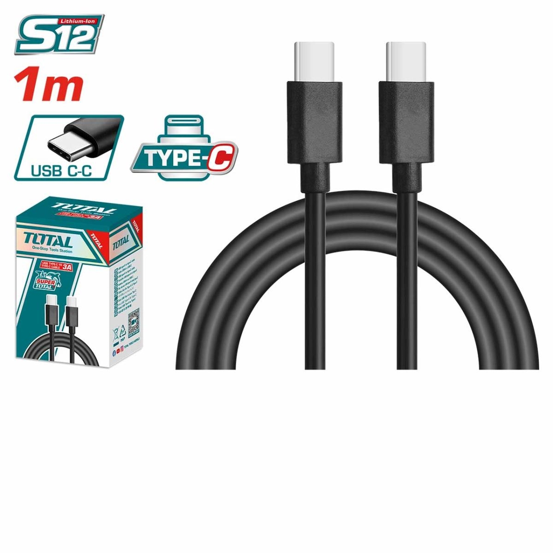 TOTAL - CABLU USB TIP C LA TIP C, 1M