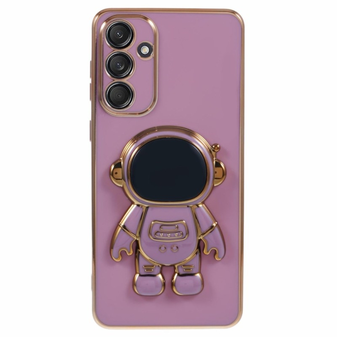 Husa Telefon 2in1, Vafy, Compatibila Samsung Galaxy S23 Plus, Carcasa TPU cu Suport Inclus Tip Astronaut, Protectie Camere, Mov