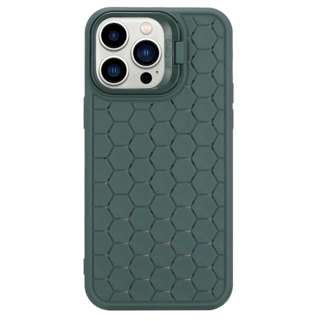 Husa de Protectie TPU, Vafy, pentru Apple iPhone 15, 3D Cube, cu Inel, Protectie Camera, Antisoc, Antizgariere, Antialunecare, Acoperire Completa, Verde
