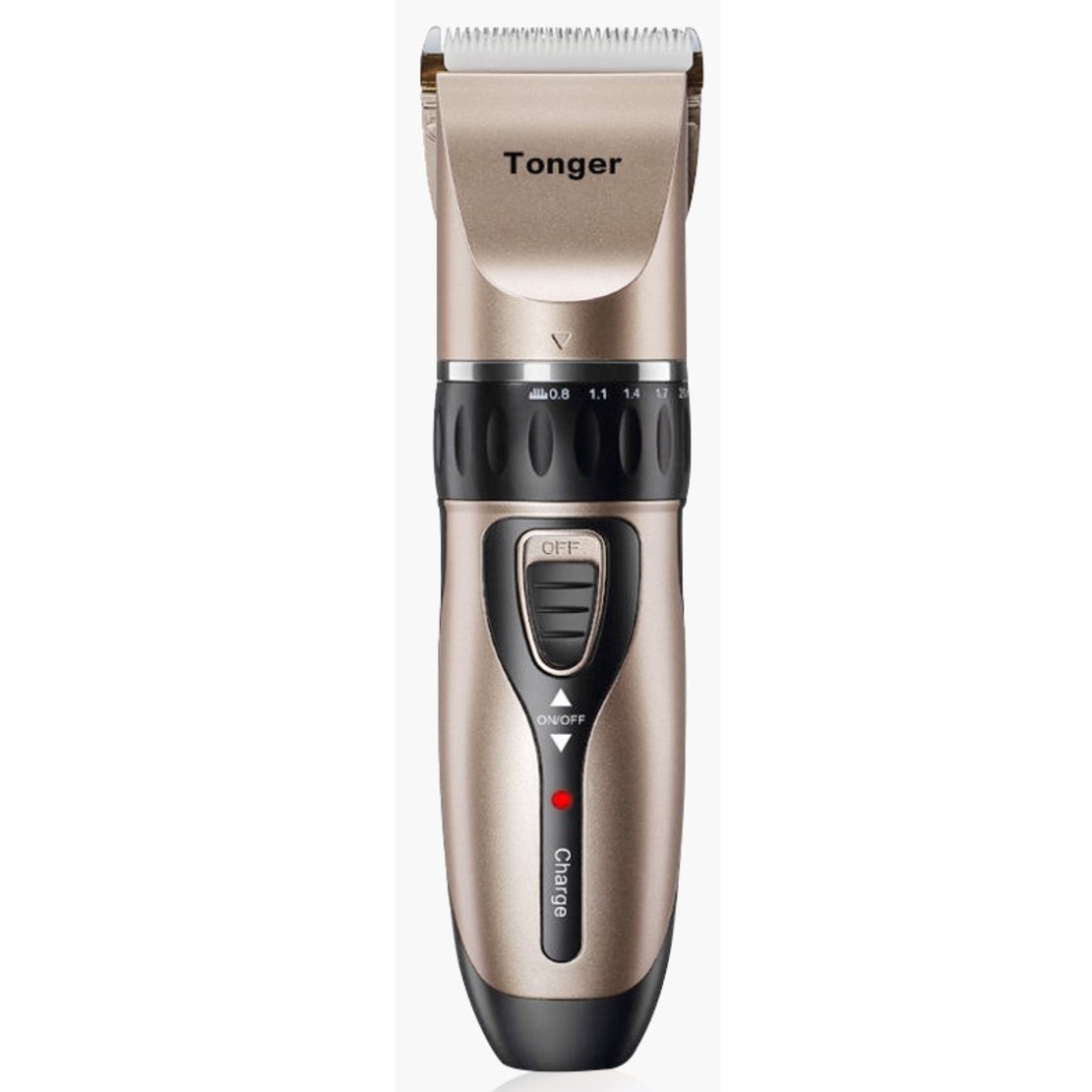 Masina De Tuns Bebelusi si Copii, Vafy, Lame Cermice si Inox, Fara Fir, Functie Anti Taiere, Silentios, 50 W, 4 Accesorii, Incarcator USB, Gold Negru