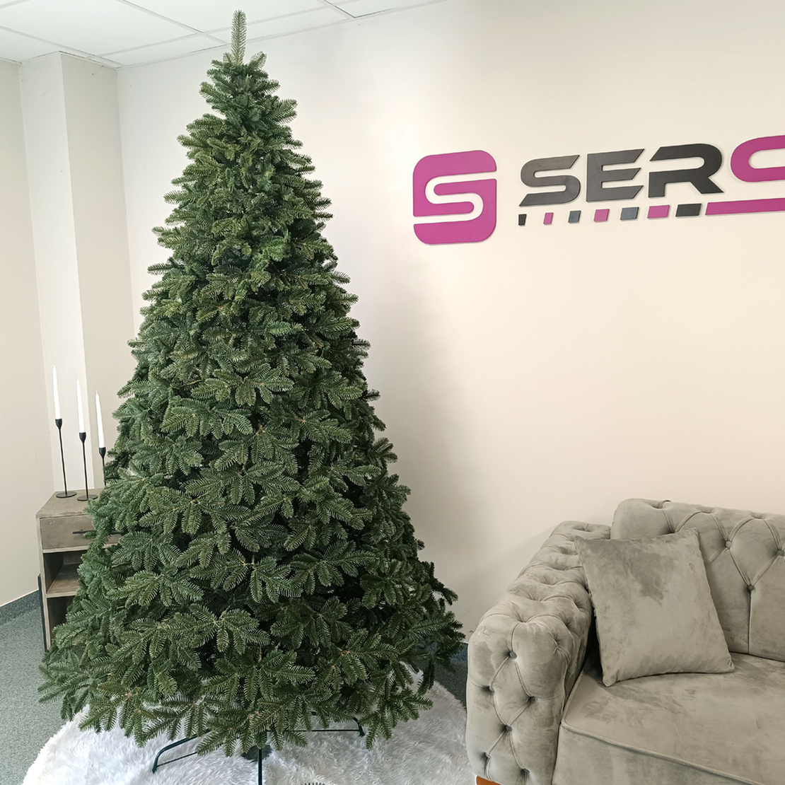 Brad artificial Christmas Deluxe by Sersimo, Canada verde, 3D, 250cm