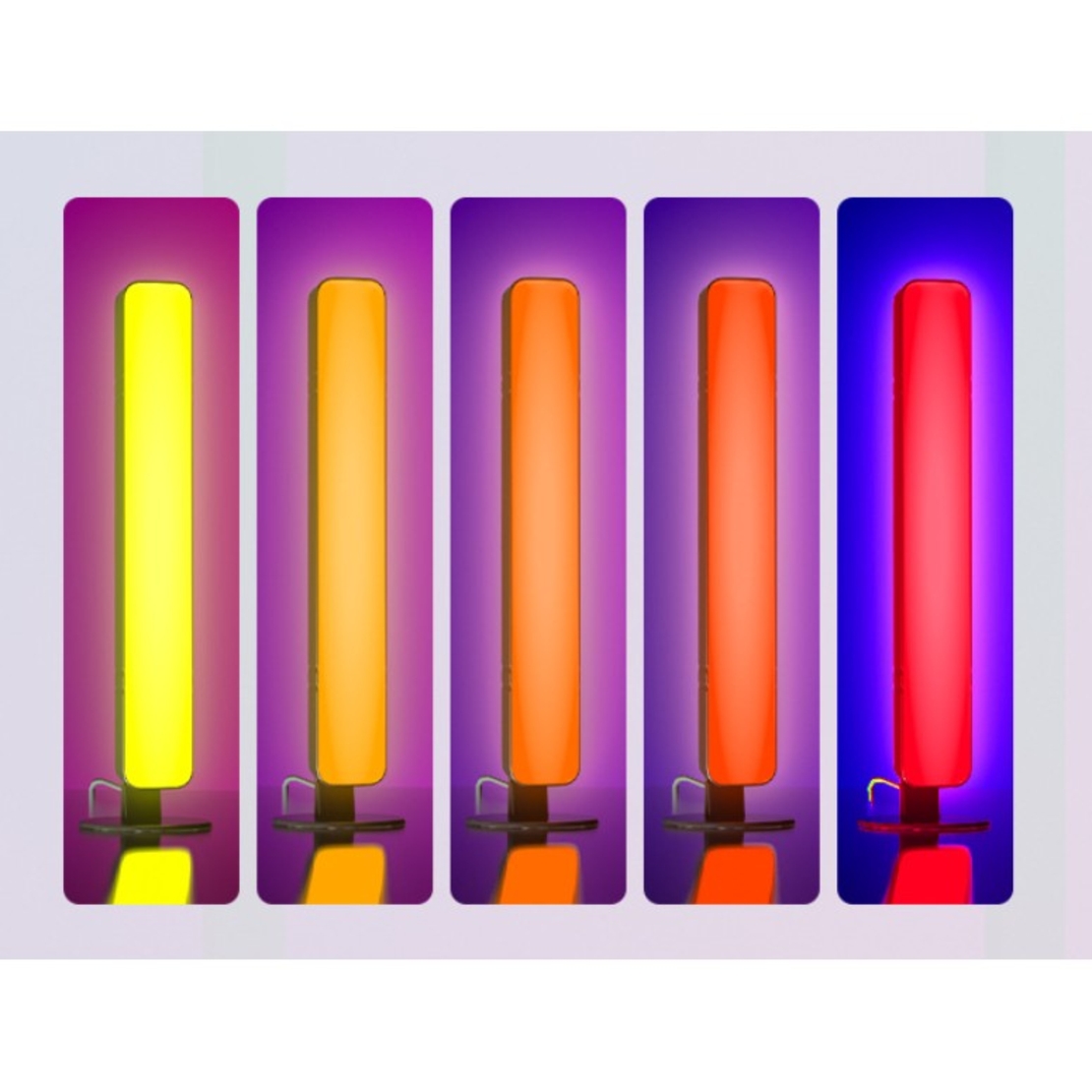 Lampa de Birou, Vafy, RGB Colorat, 14 LED, Putere 5V, Telecomanda cu 24 de Taste, Cablu USB, Negru, 25.5x4x3.5cm
