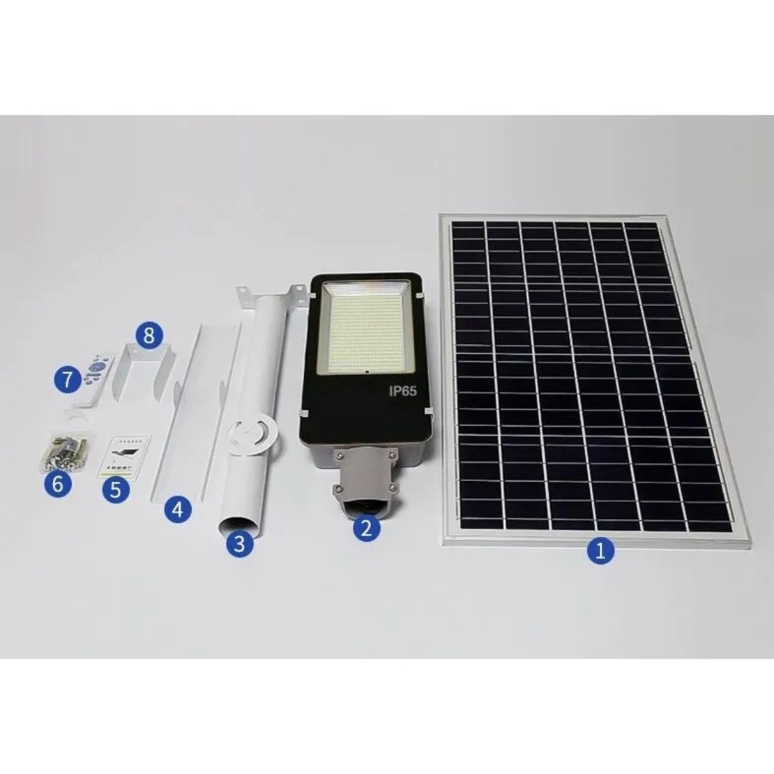 Proiector LED pentru stalp, casa, perete cu suport metalic inclus, Flippy, 38,5 cm x 14,2 cm, Rezistent la Apa IP65, cu Panou Solar, 240 COB LED, 50 W, Senzor de lumina, Timer, cu Telecomanda, intensitate reglabila, kit montaj inclus, Lumina Rece