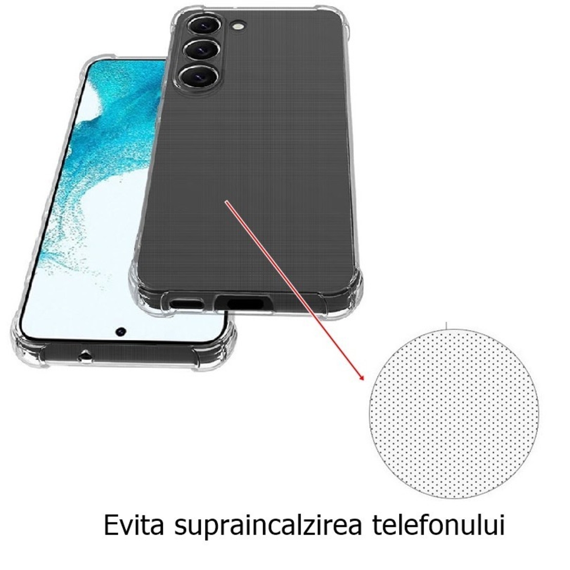 Husa de protectie Vafy, Airbag Shock Absorption, TPU, pentru Samsung Galaxy S21 FE 5G , Transparent