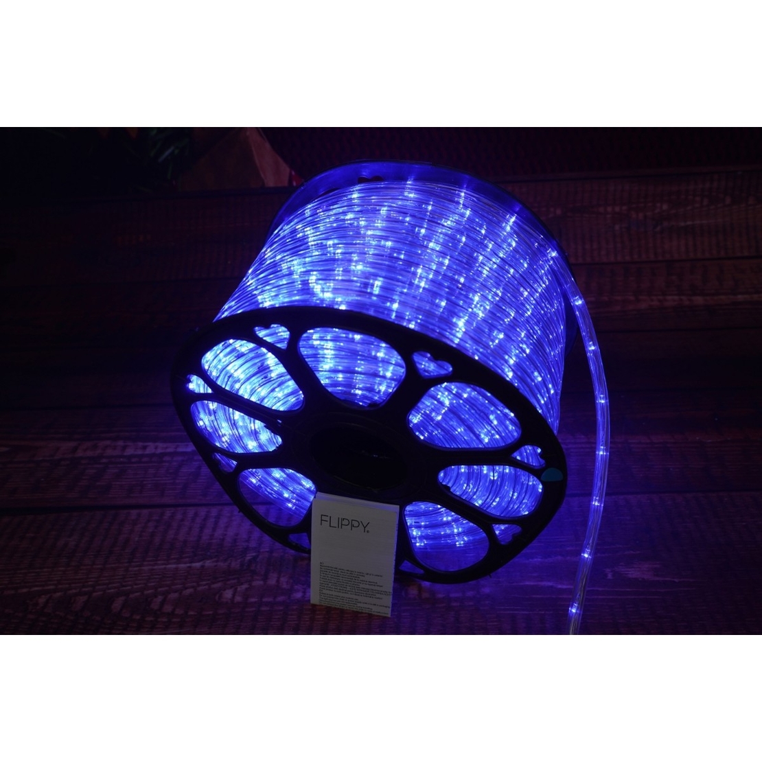 Instalatie Craciun, 20 m, 480 Led-uri, Furtun Luminos, Albastru, Transformator, Sectionabila, 220 V, Vafy