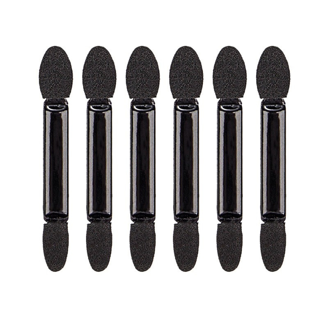 Set 20 de Aplicatoare Machiaj, Flippy, 2 Capete, 6.2 cm, din Poliuretan si Burete, Negru