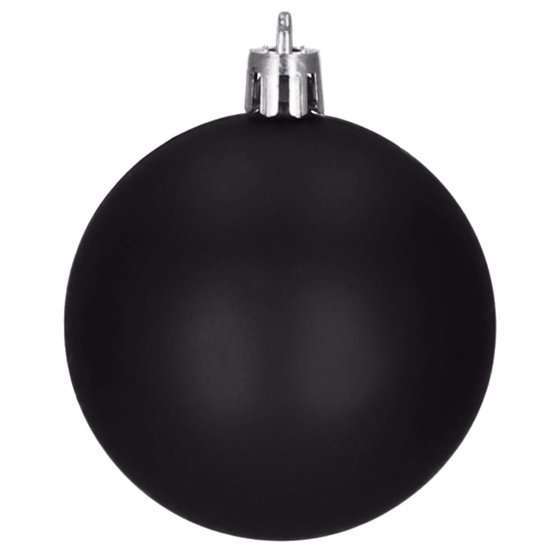 Set globuri de Craciun, 25 bucati, 3 modele, 2,5cm si 4cm, negru